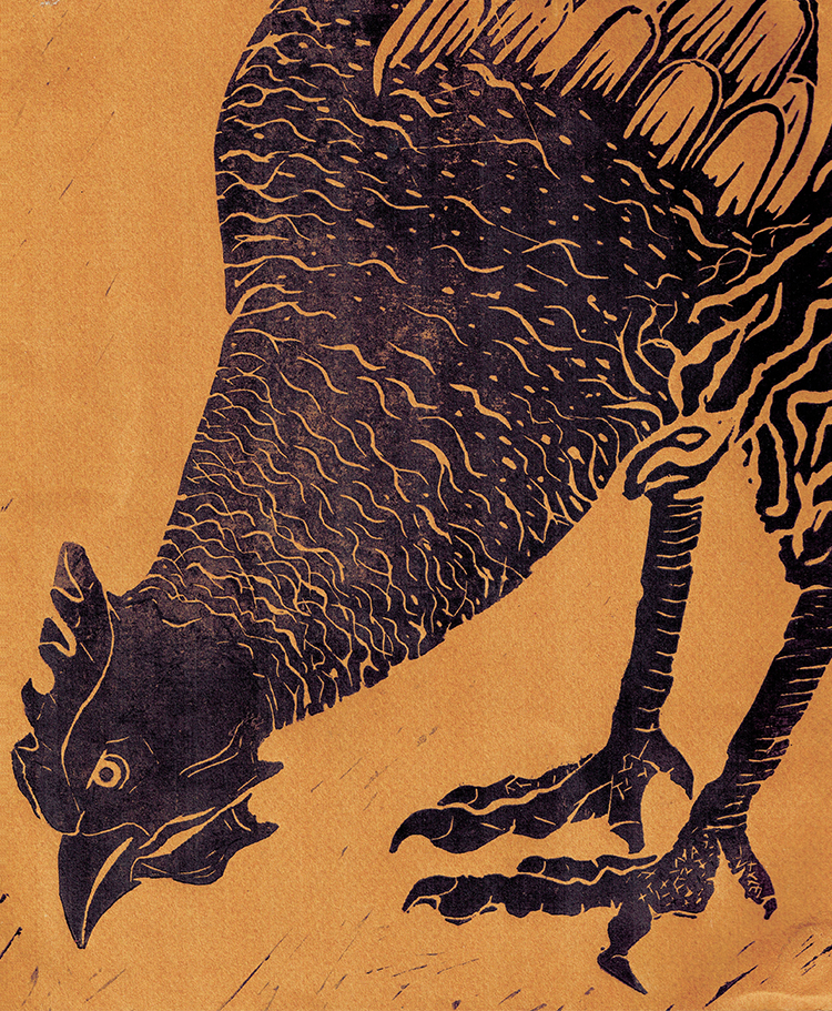 Couverture en linogravure